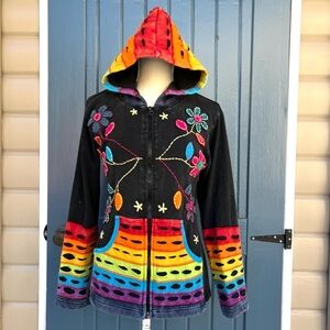 Vintage Rising International Hoodie
Rainbow Floral Patchwork Women Size …
